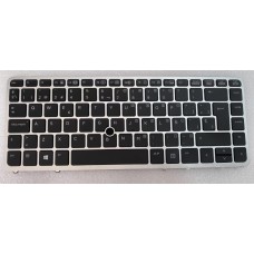 Teclado HP EliteBook 750 G2 Frame Silver com Backlight, com Sticking Point layout em Espanhol